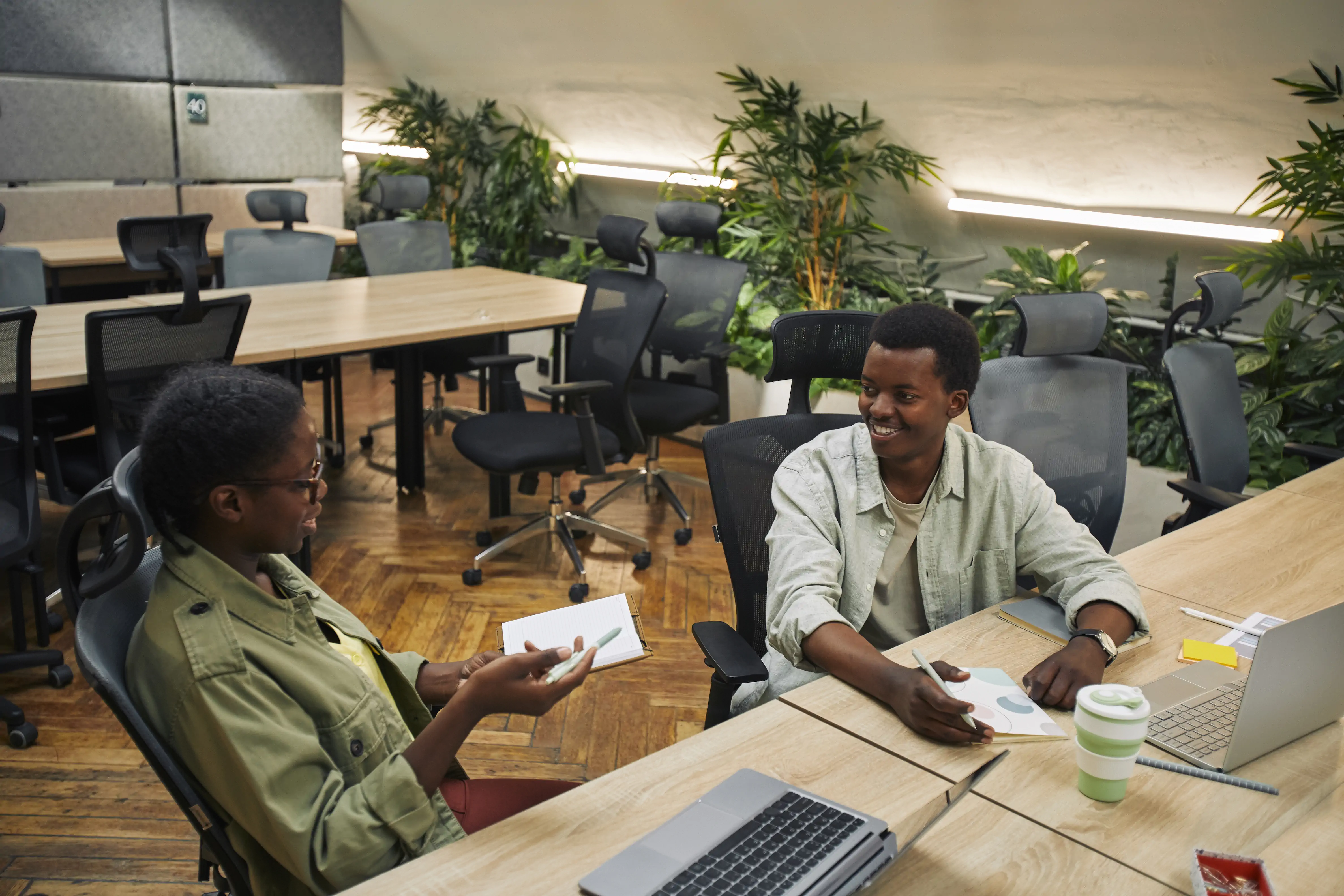 Colleagues at Sardonyx Africa discussing a communications strategy